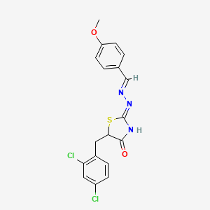 4-methoxybenzaldehyde [5-(2,4-dichlorobenzyl)-4-oxo-1,3-thiazolidin-2-ylidene]hydrazone