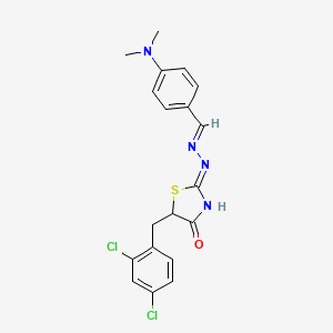 4-(dimethylamino)benzaldehyde [5-(2,4-dichlorobenzyl)-4-oxo-1,3-thiazolidin-2-ylidene]hydrazone