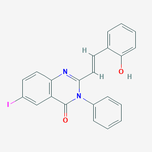 2-[2-(2-hydroxyphenyl)vinyl]-6-iodo-3-phenyl-4(3H)-quinazolinone