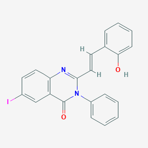 molecular formula C22H15IN2O2 B3720242 2-[2-(2-hydroxyphenyl)vinyl]-6-iodo-3-phenyl-4(3H)-quinazolinone 