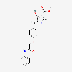 molecular formula C22H20N2O5 B3720266 methyl 5-[4-(2-anilino-2-oxoethoxy)benzylidene]-2-methyl-4-oxo-4,5-dihydro-1H-pyrrole-3-carboxylate CAS No. 6139-15-7