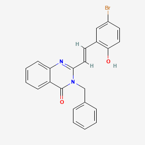 molecular formula C23H17BrN2O2 B3720304 3-benzyl-2-[2-(5-bromo-2-hydroxyphenyl)vinyl]-4(3H)-quinazolinone 