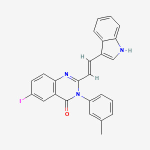 2-[2-(1H-indol-3-yl)vinyl]-6-iodo-3-(3-methylphenyl)-4(3H)-quinazolinone