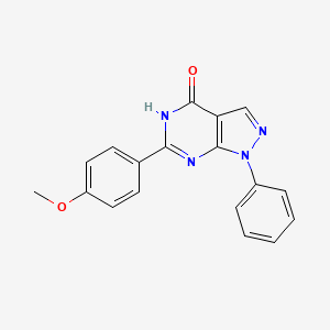 6-(4-methoxyphenyl)-1-phenyl-1,5-dihydro-4H-pyrazolo[3,4-d]pyrimidin-4-one