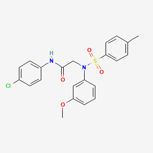 N~1~-(4-chlorophenyl)-N~2~-(3-methoxyphenyl)-N~2~-[(4-methylphenyl)sulfonyl]glycinamide