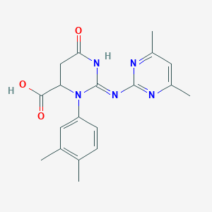 3-(3,4-dimethylphenyl)-2-[(4,6-dimethyl-2-pyrimidinyl)amino]-6-oxo-3,4,5,6-tetrahydro-4-pyrimidinecarboxylic acid