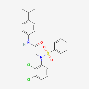 molecular formula C23H22Cl2N2O3S B3720433 N~2~-(2,3-dichlorophenyl)-N~1~-(4-isopropylphenyl)-N~2~-(phenylsulfonyl)glycinamide 
