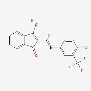 2-({[4-chloro-3-(trifluoromethyl)phenyl]amino}methylene)-1H-indene-1,3(2H)-dione