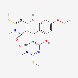 molecular formula C21H24N4O5S2 B3720441 5,5'-[(4-ethoxyphenyl)methylene]bis[6-hydroxy-3-methyl-2-(methylthio)-4(3H)-pyrimidinone] 