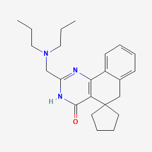 molecular formula C23H31N3O B3720445 2-[(dipropylamino)methyl]-3H-spiro[benzo[h]quinazoline-5,1'-cyclopentan]-4(6H)-one 