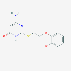 molecular formula C13H15N3O3S B3720458 6-amino-2-{[2-(2-methoxyphenoxy)ethyl]thio}-4(1H)-pyrimidinone 