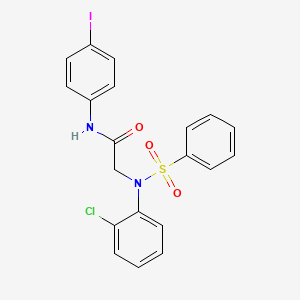 molecular formula C20H16ClIN2O3S B3720471 N~2~-(2-chlorophenyl)-N~1~-(4-iodophenyl)-N~2~-(phenylsulfonyl)glycinamide 