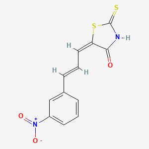 molecular formula C12H8N2O3S2 B3720489 5-[3-(3-nitrophenyl)-2-propen-1-ylidene]-2-thioxo-1,3-thiazolidin-4-one 