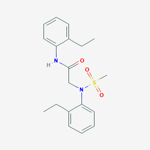 molecular formula C19H24N2O3S B3720501 N~1~,N~2~-bis(2-ethylphenyl)-N~2~-(methylsulfonyl)glycinamide 