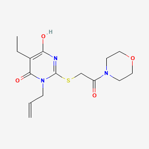 molecular formula C15H21N3O4S B3720503 3-allyl-5-ethyl-6-hydroxy-2-{[2-(4-morpholinyl)-2-oxoethyl]thio}-4(3H)-pyrimidinone 