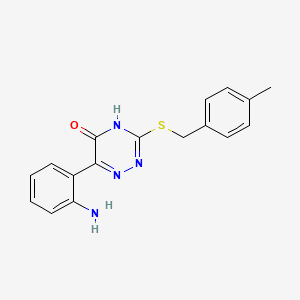 6-(2-aminophenyl)-3-[(4-methylbenzyl)thio]-1,2,4-triazin-5-ol