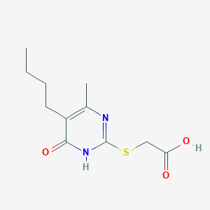 molecular formula C11H16N2O3S B3720560 [(5-butyl-4-hydroxy-6-methyl-2-pyrimidinyl)thio]acetic acid 