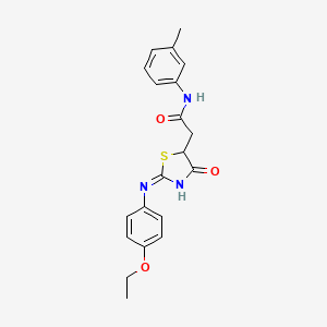 2-{2-[(4-ethoxyphenyl)imino]-4-oxo-1,3-thiazolidin-5-yl}-N-(3-methylphenyl)acetamide