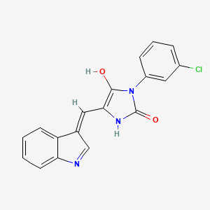 3-(3-chlorophenyl)-5-(1H-indol-3-ylmethylene)-2,4-imidazolidinedione