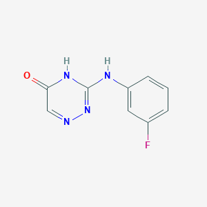 3-[(3-fluorophenyl)amino]-1,2,4-triazin-5(4H)-one