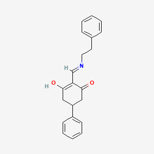 molecular formula C21H21NO2 B3720650 5-phenyl-2-{[(2-phenylethyl)amino]methylene}-1,3-cyclohexanedione 