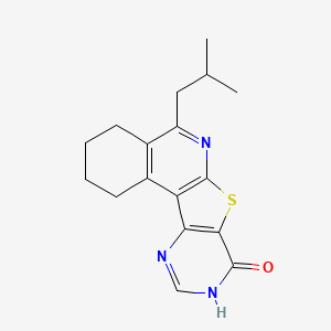 molecular formula C17H19N3OS B3720666 5-isobutyl-1,2,3,4-tetrahydropyrimido[4',5':4,5]thieno[2,3-c]isoquinolin-8(9H)-one 