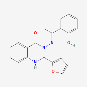 2-(2-furyl)-3-{[1-(2-hydroxyphenyl)ethylidene]amino}-2,3-dihydro-4(1H)-quinazolinone