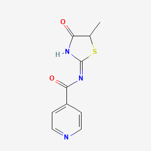 N-(5-methyl-4-oxo-4,5-dihydro-1,3-thiazol-2-yl)isonicotinamide