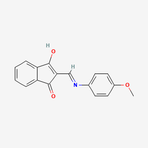 molecular formula C17H13NO3 B3720713 2-{[(4-methoxyphenyl)amino]methylene}-1H-indene-1,3(2H)-dione CAS No. 38756-21-7