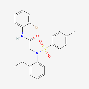 molecular formula C23H23BrN2O3S B3720721 N~1~-(2-bromophenyl)-N~2~-(2-ethylphenyl)-N~2~-[(4-methylphenyl)sulfonyl]glycinamide 
