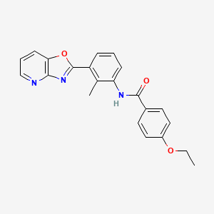 molecular formula C22H19N3O3 B3720724 4-ethoxy-N-(2-methyl-3-[1,3]oxazolo[4,5-b]pyridin-2-ylphenyl)benzamide 