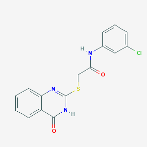 N-(3-chlorophenyl)-2-[(4-oxo-3,4-dihydro-2-quinazolinyl)thio]acetamide