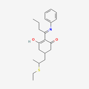 molecular formula C21H29NO2S B3720728 2-(1-anilinobutylidene)-5-[2-(ethylthio)propyl]-1,3-cyclohexanedione 