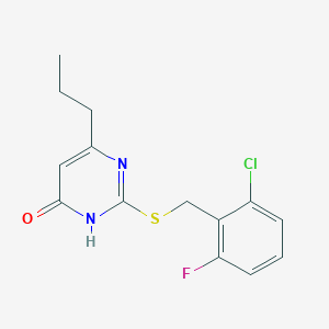 2-[(2-chloro-6-fluorobenzyl)thio]-6-propyl-4(3H)-pyrimidinone