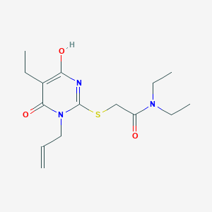 molecular formula C15H23N3O3S B3720734 2-[(1-allyl-5-ethyl-4-hydroxy-6-oxo-1,6-dihydro-2-pyrimidinyl)thio]-N,N-diethylacetamide 