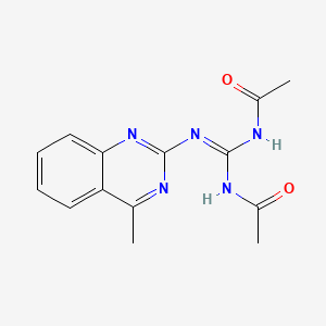 N,N'-{[(4-methyl-2-quinazolinyl)amino]methylylidene}diacetamide