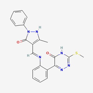 4-[({2-[5-hydroxy-3-(methylthio)-1,2,4-triazin-6-yl]phenyl}amino)methylene]-5-methyl-2-phenyl-2,4-dihydro-3H-pyrazol-3-one