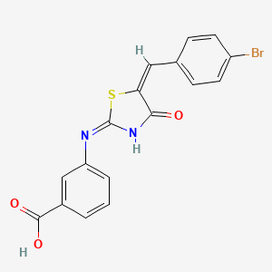 3-{[5-(4-bromobenzylidene)-4-oxo-4,5-dihydro-1,3-thiazol-2-yl]amino}benzoic acid