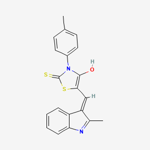 5-[(2-methyl-1H-indol-3-yl)methylene]-3-(4-methylphenyl)-2-thioxo-1,3-thiazolidin-4-one