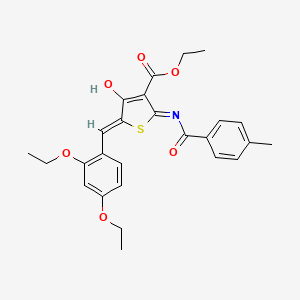 molecular formula C26H27NO6S B3720869 ethyl 5-(2,4-diethoxybenzylidene)-2-[(4-methylbenzoyl)amino]-4-oxo-4,5-dihydro-3-thiophenecarboxylate 