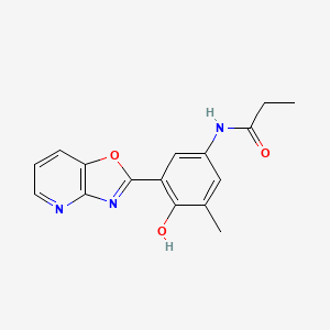 N-(4-hydroxy-3-methyl-5-[1,3]oxazolo[4,5-b]pyridin-2-ylphenyl)propanamide