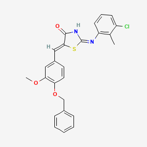 5-[4-(benzyloxy)-3-methoxybenzylidene]-2-[(3-chloro-2-methylphenyl)imino]-1,3-thiazolidin-4-one