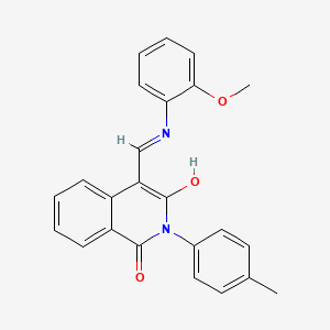 molecular formula C24H20N2O3 B3720954 4-{[(2-methoxyphenyl)amino]methylene}-2-(4-methylphenyl)-1,3(2H,4H)-isoquinolinedione 