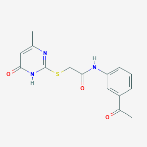 N-(3-acetylphenyl)-2-[(4-hydroxy-6-methyl-2-pyrimidinyl)thio]acetamide