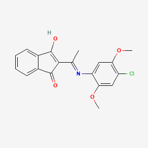 2-{1-[(4-chloro-2,5-dimethoxyphenyl)amino]ethylidene}-1H-indene-1,3(2H)-dione