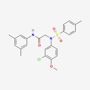 molecular formula C24H25ClN2O4S B3720986 N~2~-(3-chloro-4-methoxyphenyl)-N~1~-(3,5-dimethylphenyl)-N~2~-[(4-methylphenyl)sulfonyl]glycinamide 
