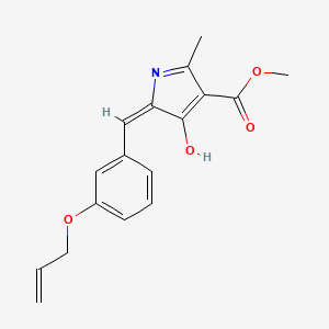 molecular formula C17H17NO4 B3721003 methyl 5-[3-(allyloxy)benzylidene]-2-methyl-4-oxo-4,5-dihydro-1H-pyrrole-3-carboxylate 