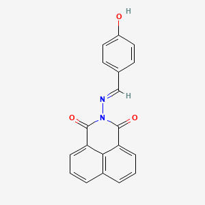 molecular formula C19H12N2O3 B3721022 2-[(4-hydroxybenzylidene)amino]-1H-benzo[de]isoquinoline-1,3(2H)-dione 