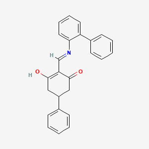 molecular formula C25H21NO2 B3721023 2-[(2-biphenylylamino)methylene]-5-phenyl-1,3-cyclohexanedione 