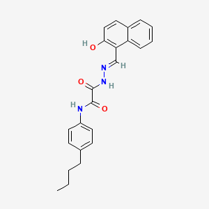 molecular formula C23H23N3O3 B3721031 N-(4-butylphenyl)-2-{2-[(2-hydroxy-1-naphthyl)methylene]hydrazino}-2-oxoacetamide 